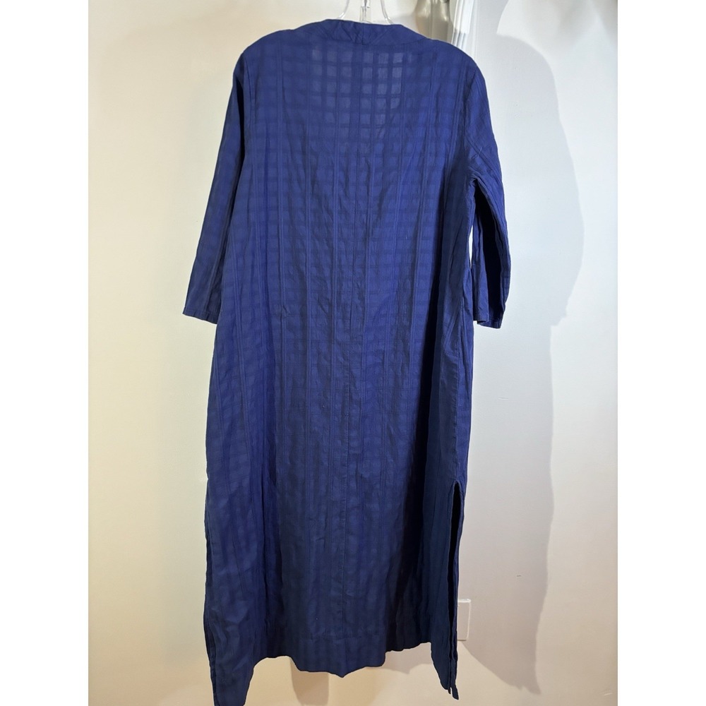 POMANDER PLACE Navy Blue Carolina Cotton Maxi Dress M - Picture 5 of 6
